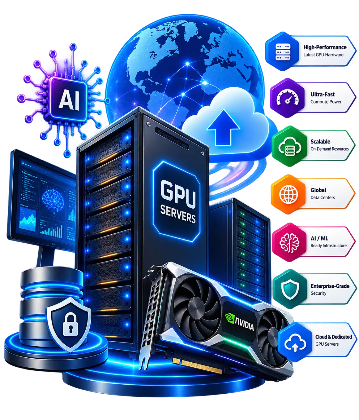 High-PerformanceGPU Serversfor AI, ML &amp; HPC Workloads